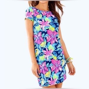 Lilly Pulitzer Marlowe Dress Nauti Navy Capri Soleil print Size Small